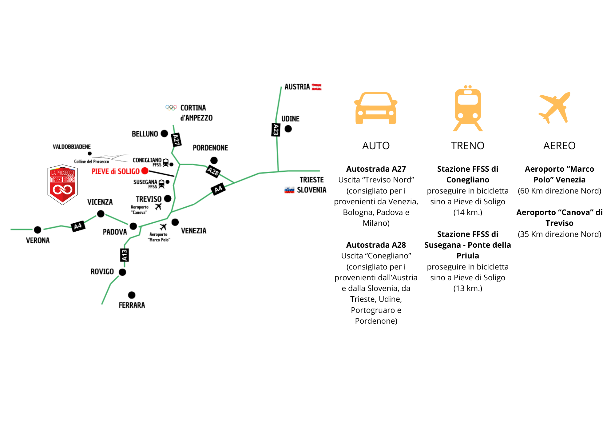 COME RAGGIUNGERE LA PROSECCO UNBOUND